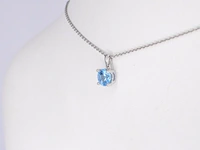 Witgouden hanger met topaas, excl. ketting - afbeelding 3 van  8