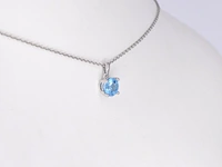 Witgouden hanger met topaas, excl. ketting - afbeelding 4 van  8
