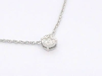 Witgouden ketting en hanger met diamant - afbeelding 5 van  9