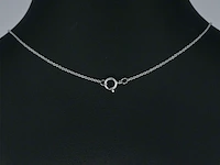 Witgouden ketting en hanger met diamant - afbeelding 6 van  9