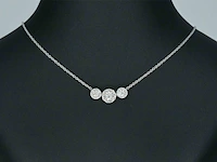 Witgouden ketting met briljant geslepen diamanten - afbeelding 2 van  8