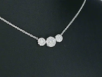 Witgouden ketting met briljant geslepen diamanten - afbeelding 4 van  8