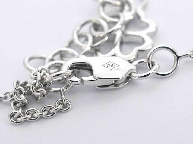 Witgouden ketting met briljant geslepen diamanten - afbeelding 8 van  8
