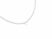 Witgouden ketting met een diamant - afbeelding 7 van  8