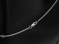 Witgouden ketting met natuurlijke briljant geslepen diamanten - afbeelding 4 van  7