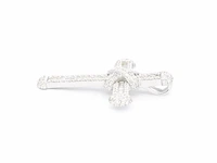 Witgouden kruishanger met diamanten, excl. ketting - afbeelding 5 van  9