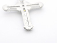 Witgouden kruishanger met diamanten, excl. ketting - afbeelding 7 van  9