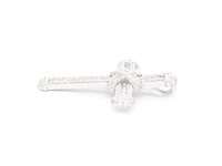 Witgouden kruishanger met diamanten, excl. ketting - afbeelding 6 van  8