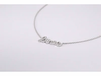 Witgouden 'love' collier met diamanten - afbeelding 8 van  11