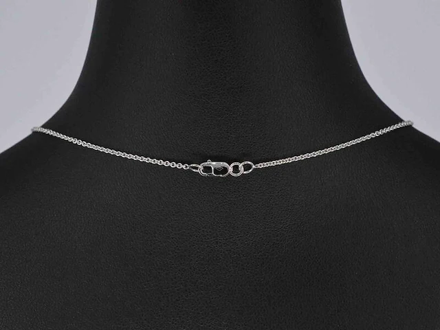 Witgouden 'love' collier met diamanten - afbeelding 11 van  11