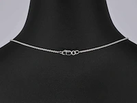 Witgouden 'love' collier met diamanten - afbeelding 11 van  11