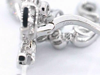 Witgouden oorbellen design met diamanten - afbeelding 7 van  9