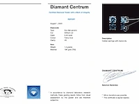 Witgouden oorbellen met blauwe diamanten 0.50 carat - afbeelding 3 van  9