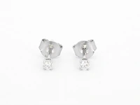 Witgouden oorbellen met diamant - afbeelding 4 van  10
