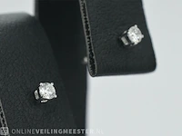 Witgouden oorbellen met diamant - afbeelding 5 van  10