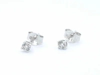 Witgouden oorbellen met diamant - afbeelding 6 van  9