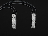 Witgouden oorbellen met diamanten - afbeelding 3 van  8