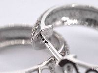 Witgouden oorbellen met echte diamanten - afbeelding 9 van  10