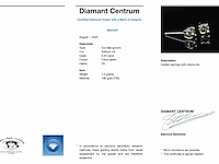 Witgouden oorbellen met groene diamanten 0.50 carat - afbeelding 3 van  9