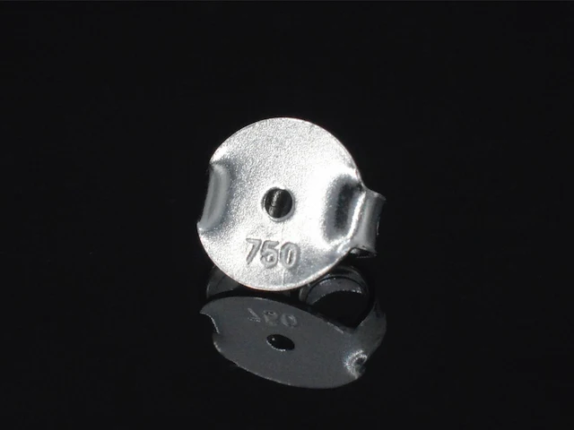Witgouden oorbellen met groene diamanten 0.50 carat - afbeelding 9 van  9