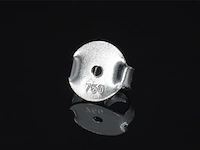 Witgouden oorbellen met groene diamanten 0.50 carat - afbeelding 9 van  9