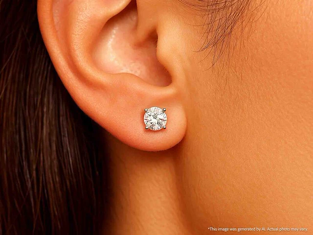 Witgouden oorbellen met natuurlijke diamanten 1.51 carat (gia gecertificeerd) - afbeelding 2 van  12