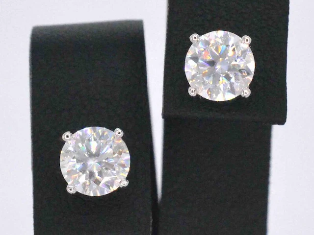 Witgouden oorbellen met natuurlijke diamanten 1.51 carat (gia gecertificeerd) - afbeelding 1 van  12