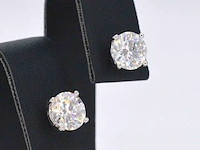 Witgouden oorbellen met natuurlijke diamanten 1.51 carat (gia gecertificeerd) - afbeelding 7 van  12
