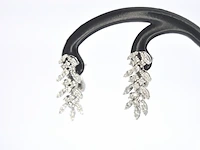 Witgouden oorbellen met natuurlijke diamanten 1.60 carat set 3 - afbeelding 4 van  8