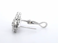 Witgouden oorbellen met natuurlijke diamanten 1.60 carat set 3 - afbeelding 5 van  8