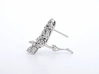 Witgouden oorbellen met natuurlijke diamanten 1.60 carat set 3 - afbeelding 6 van  8