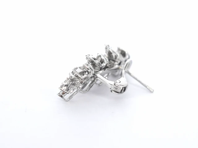 Witgouden oorbellen met natuurlijke diamanten 1.60 carat - afbeelding 8 van  10