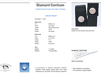 Witgouden oorbellen met natuurlijke roze en witte diamant - afbeelding 3 van  8