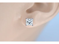 Witgouden oorbellen met princess geslepen diamanten 1.47 carat - afbeelding 2 van  9