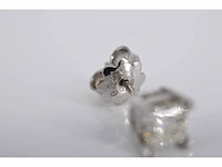 Witgouden oorbellen met princess geslepen diamanten 1.47 carat - afbeelding 7 van  9