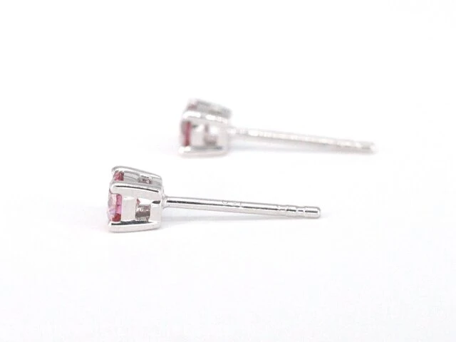 Witgouden oorbellen met roze diamanten (gecertificeerd) - afbeelding 4 van  9