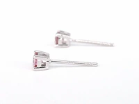 Witgouden oorbellen met roze diamanten (gecertificeerd) - afbeelding 4 van  9