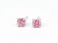 Witgouden oorbellen met roze diamanten (gecertificeerd) - afbeelding 6 van  9