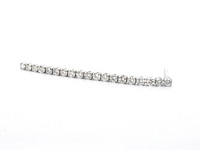 Witgouden oorhangers met een rij aan natuurlijke diamanten - afbeelding 4 van  7