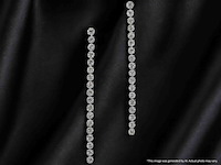 Witgouden oorhangers met een rij aan natuurlijke diamanten - afbeelding 7 van  7