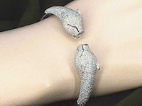 Witgouden panthere armband vol gezet met hoge kwaliteit natuurlijke diamanten - afbeelding 6 van  13