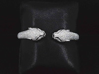 Witgouden panthere armband vol gezet met hoge kwaliteit natuurlijke diamanten - afbeelding 12 van  13