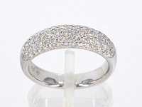Witgouden pave ring met diamanten 0.90 carat - afbeelding 1 van  12