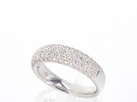 Witgouden pave ring met diamanten 0.90 carat - afbeelding 6 van  12
