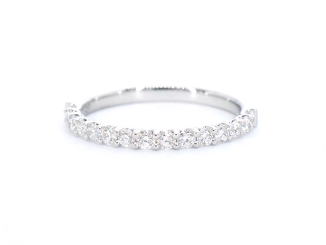 Witgouden rijring bezet met briljant geslepen diamanten - afbeelding 8 van  11