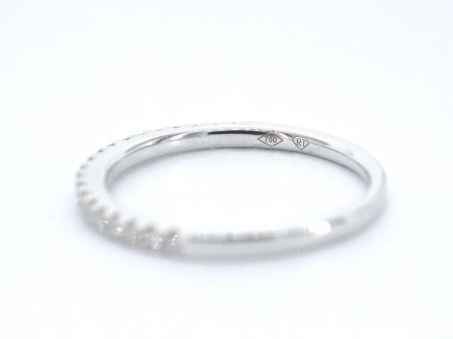 Witgouden rijring met briljant geslepen diamant - afbeelding 9 van  9