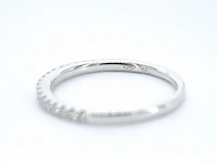 Witgouden rijring met briljant geslepen diamant - afbeelding 9 van  11