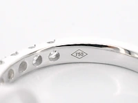 Witgouden rijring met diamanten - afbeelding 9 van  10