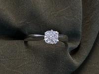Witgouden ring met allerhoogste kwaliteit brilant van 1.01 carat, gia gecertificeerd (d, zuiver) - afbeelding 1 van  8