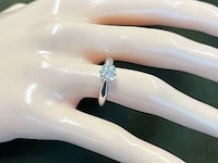 Witgouden ring met allerhoogste kwaliteit brilant van 1.01 carat, gia gecertificeerd (d, zuiver) - afbeelding 2 van  8